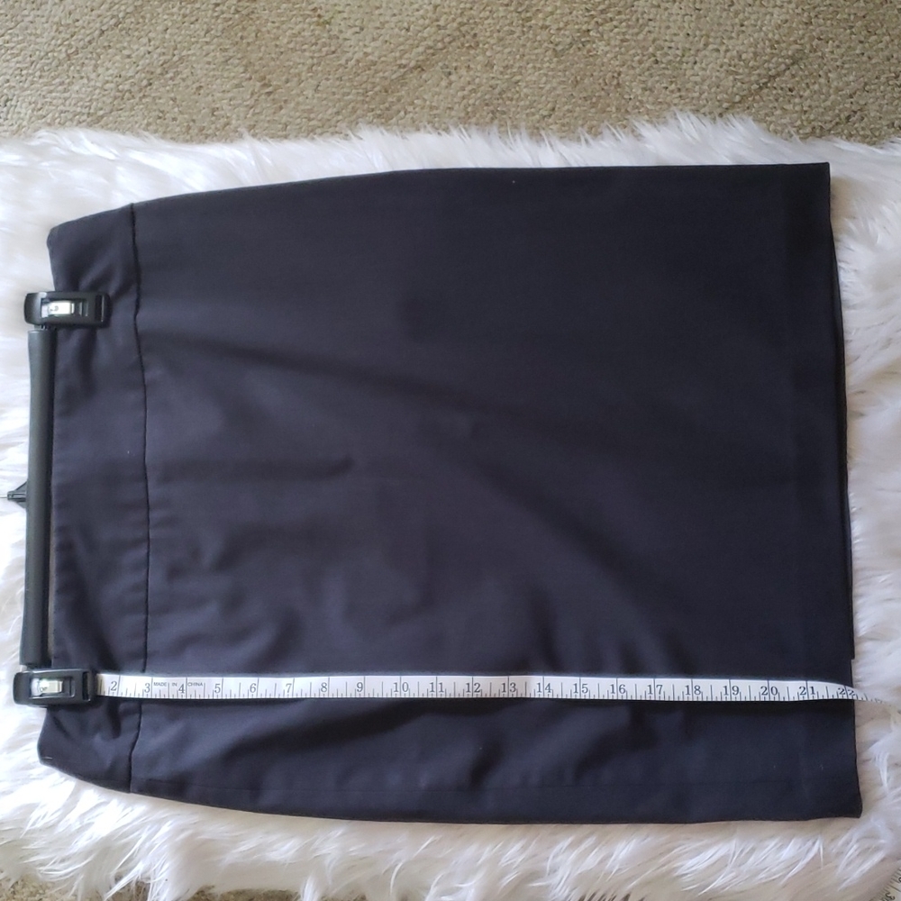 Gray pencil skirt, side zip, Liz Claiborne